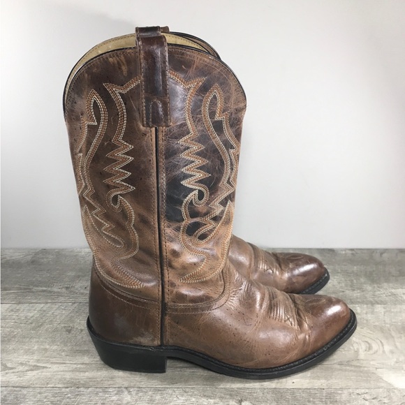 Smoky Mountain Men's Denver Western Boot - Mid-Calf Rubber Sole Cowboy Boots